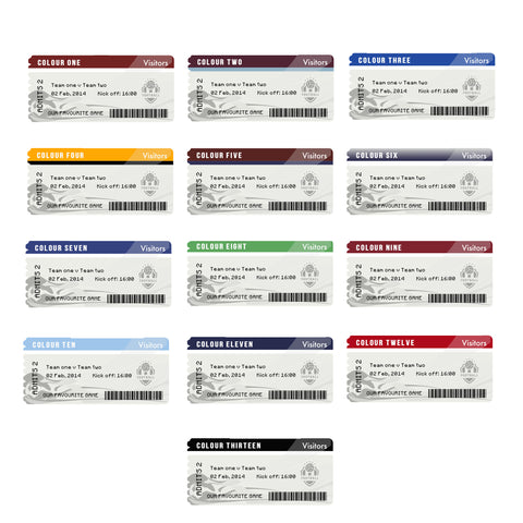 Personalised Football Ticket Fridge Magnet Personalised Football Ticket Fridge Magnet
