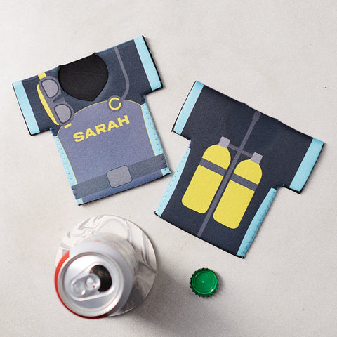 Personalised Scuba Diving Shirt Can Cooler Personalised Scuba Diving Shirt Can Cooler