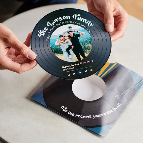 Personalised Retro Record Metal Photo And Song Print Personalised Retro Record Metal Photo And Song Print