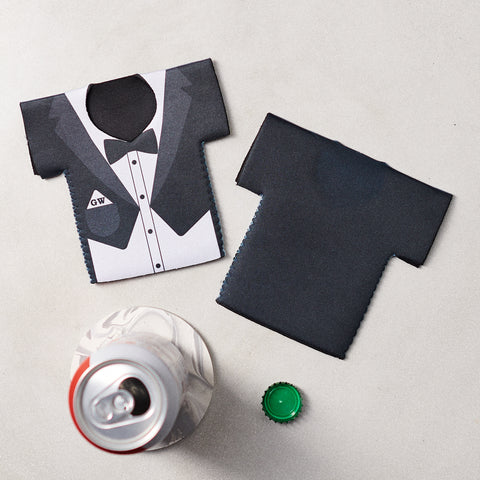 Personalised Tuxedo Shirt Can Cooler Personalised Tuxedo Shirt Can Cooler