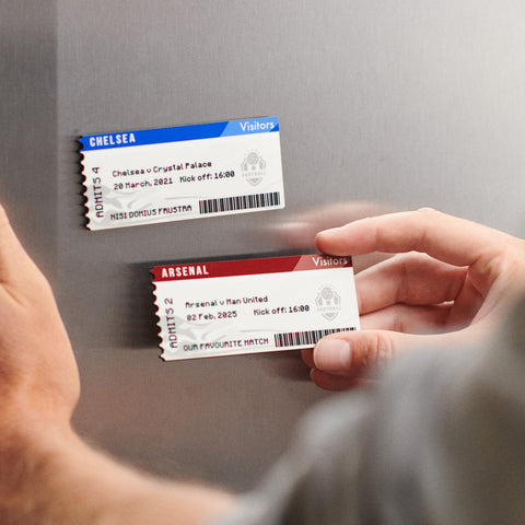 Personalised Football Ticket Fridge Magnet Personalised Football Ticket Fridge Magnet