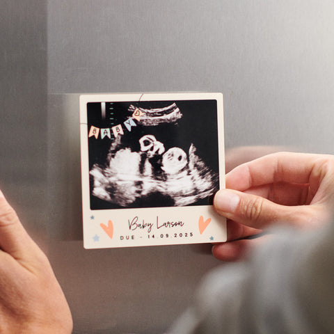 Personalised Baby Scan Photo Fridge Magnet Personalised Baby Scan Photo Fridge Magnet