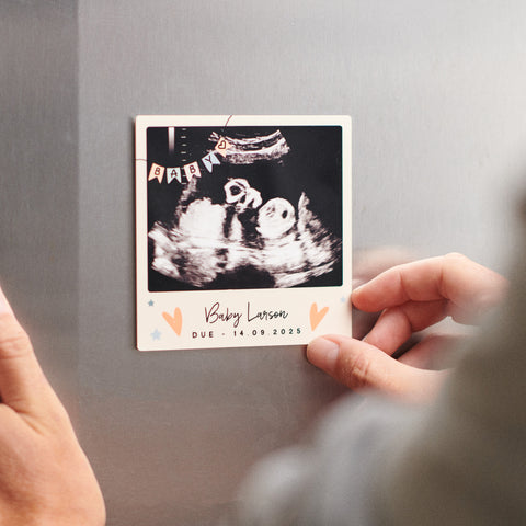 Personalised Baby Scan Photo Fridge Magnet Personalised Baby Scan Photo Fridge Magnet