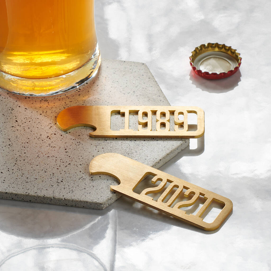 Oakdene Designs Bottle Opener Personalised Solid Brass Year Bottle Opener Oakdene Designs Bottle Opener Personalised Solid Brass Year Bottle Opener