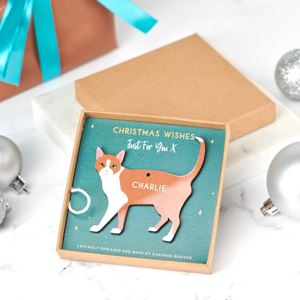 Oakdene Designs Christmas Decorations Personalised Cat Christmas Decoration Oakdene Designs Christmas Decorations Personalised Cat Christmas Decoration