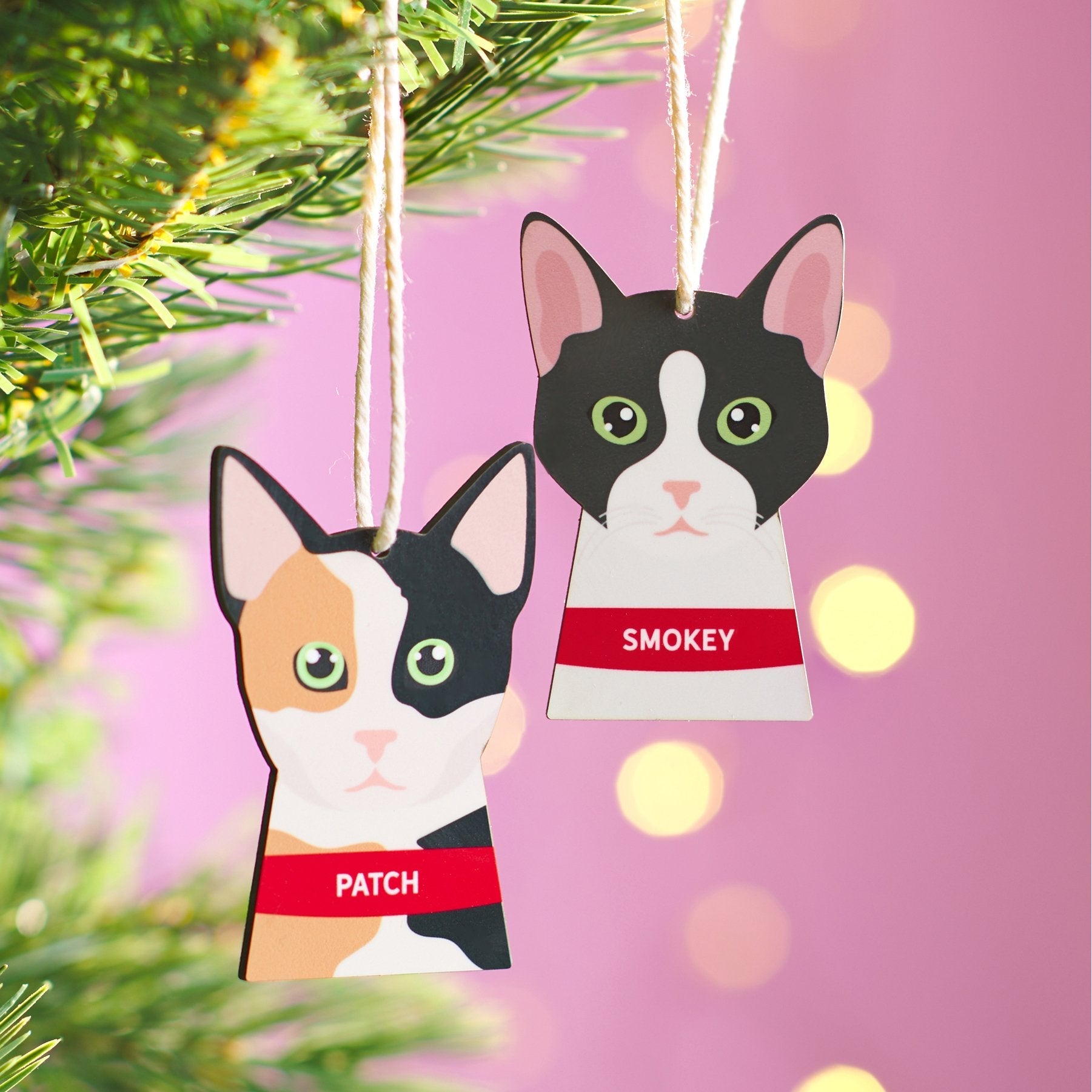 Oakdene Designs Christmas Decorations Personalised Cat Hanging Christmas Decoration Oakdene Designs Christmas Decorations Personalised Cat Hanging Christmas Decoration