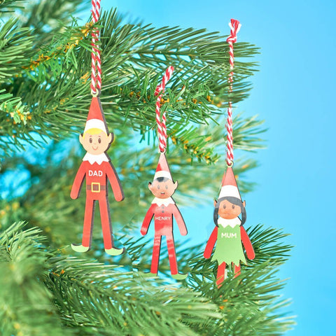 Oakdene Designs Christmas Decorations Personalised Family Elf Decoration Oakdene Designs Christmas Decorations Personalised Family Elf Decoration