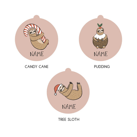 Oakdene Designs Christmas Decorations Personalised Sloth Christmas Bauble Oakdene Designs Christmas Decorations Personalised Sloth Christmas Bauble