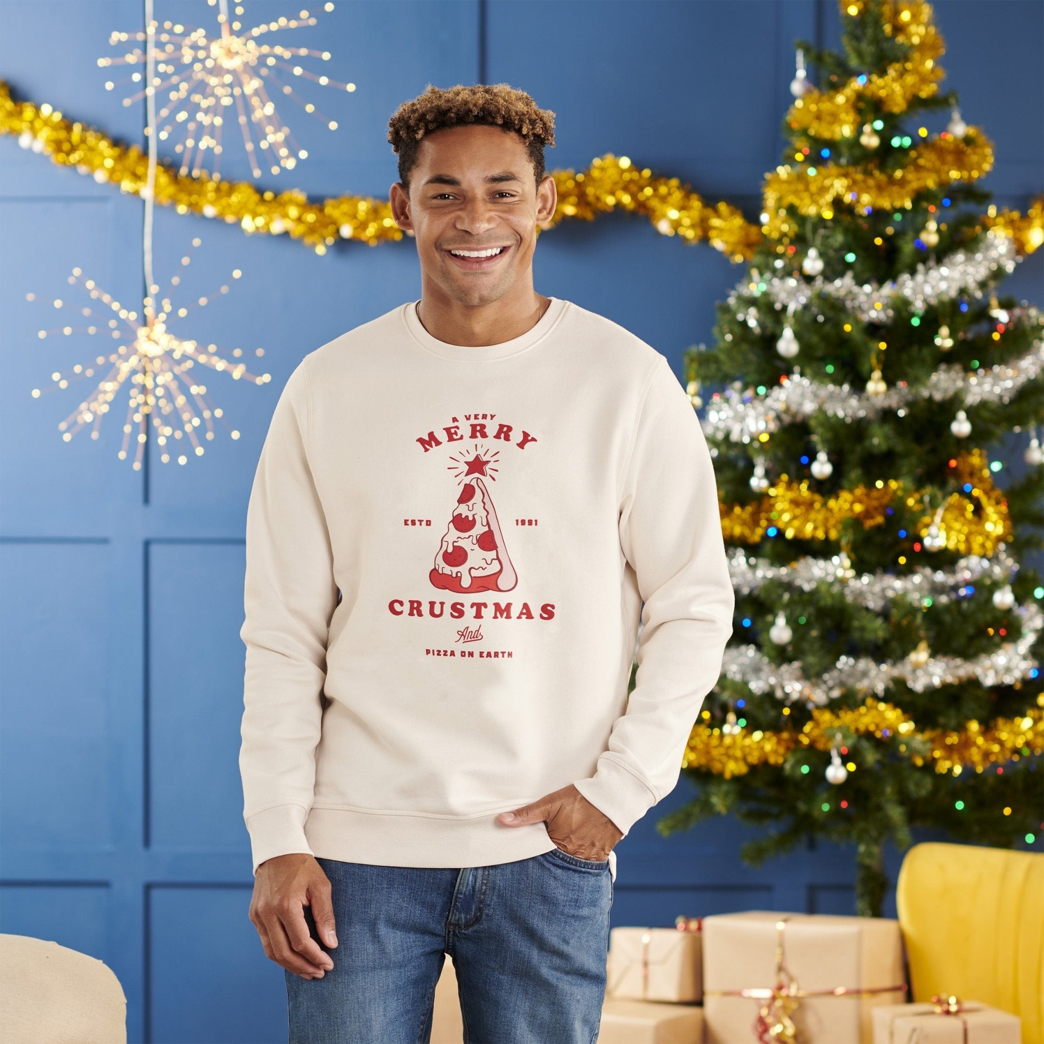Oakdene Designs Christmas Jumper Personalised Men's Christmas Pizza Jumper Oakdene Designs Christmas Jumper Personalised Men's Christmas Pizza Jumper