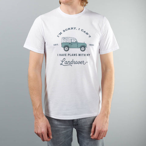 Oakdene Designs Clothing Personalised 'Plans with Landrover' T Shirt Oakdene Designs Clothing Personalised 'Plans with Landrover' T Shirt