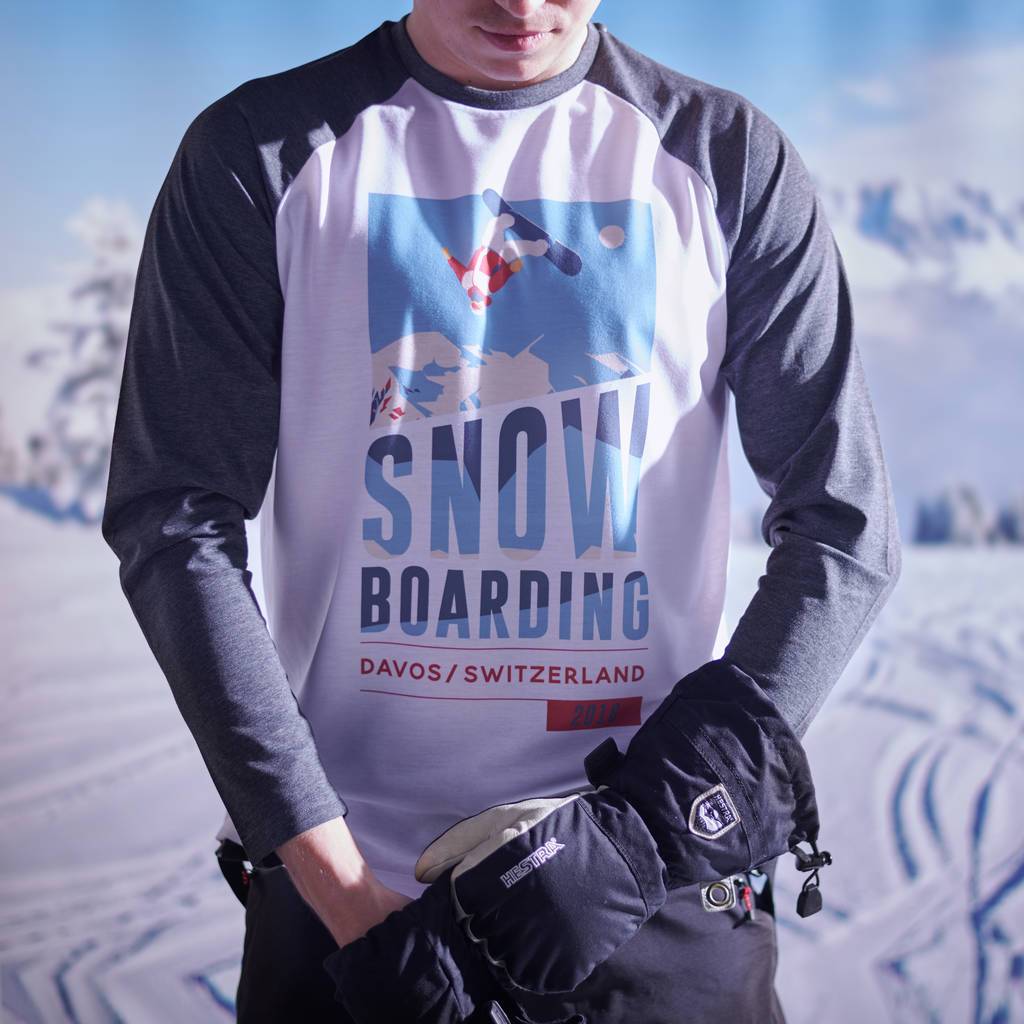 Personalised Your Snowboarding Holiday Long Sleeved Tee