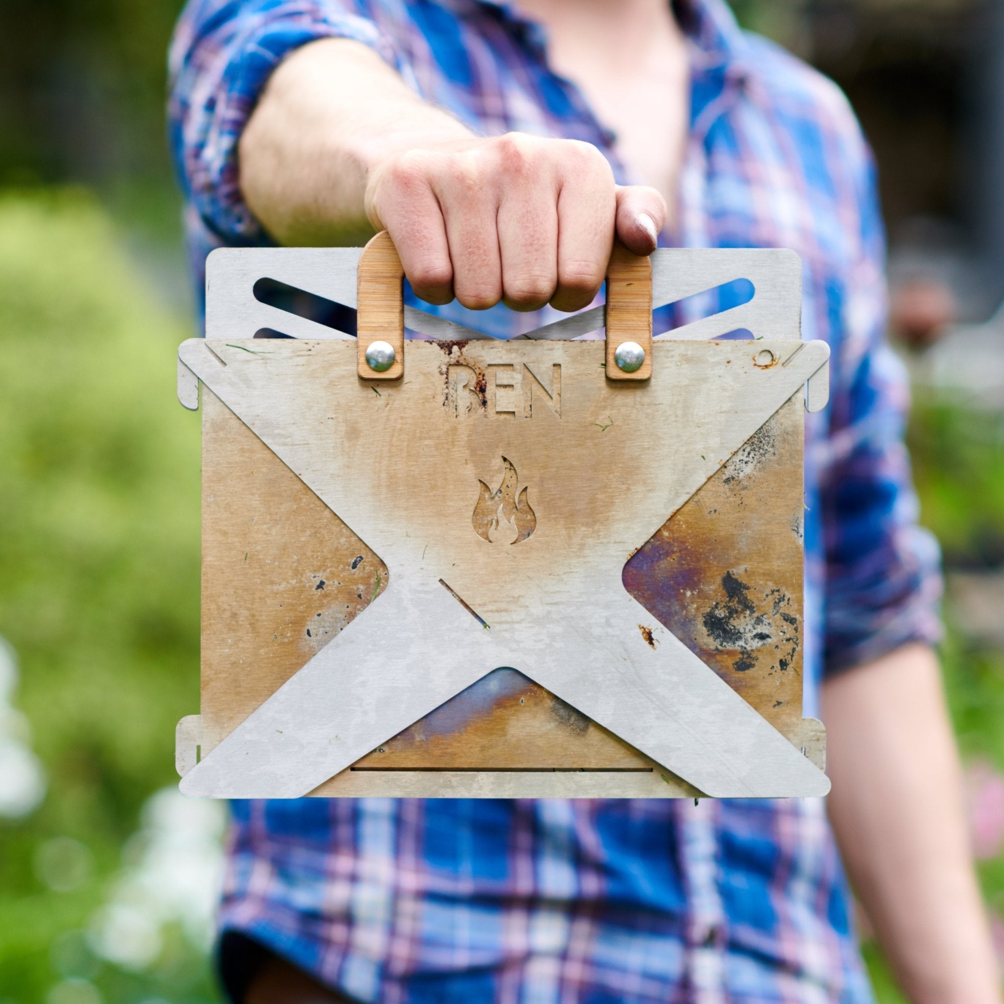 Oakdene Designs Fire Pit Personalised Slot Together Portable Camping Fire Pit Oakdene Designs Fire Pit Personalised Slot Together Portable Camping Fire Pit