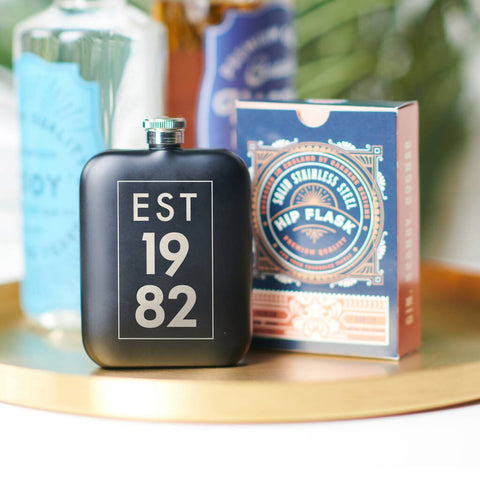 Oakdene Designs Food / Drink Personalised 40th Birthday Year Hip Flask Oakdene Designs Food / Drink Personalised 40th Birthday Year Hip Flask