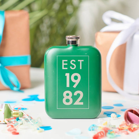Oakdene Designs Food / Drink Personalised 40th Birthday Year Hip Flask Oakdene Designs Food / Drink Personalised 40th Birthday Year Hip Flask