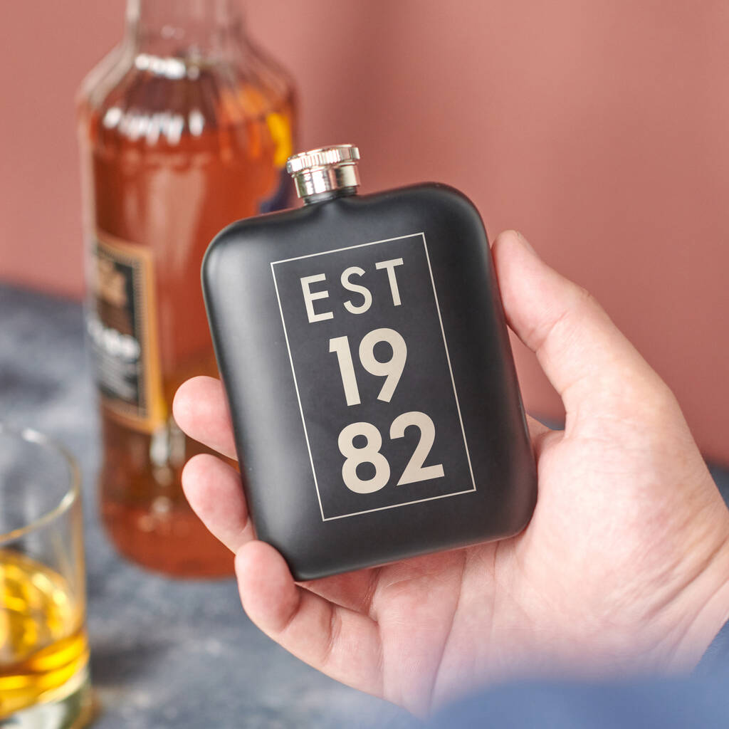 Oakdene Designs Food / Drink Personalised 40th Birthday Year Hip Flask Oakdene Designs Food / Drink Personalised 40th Birthday Year Hip Flask