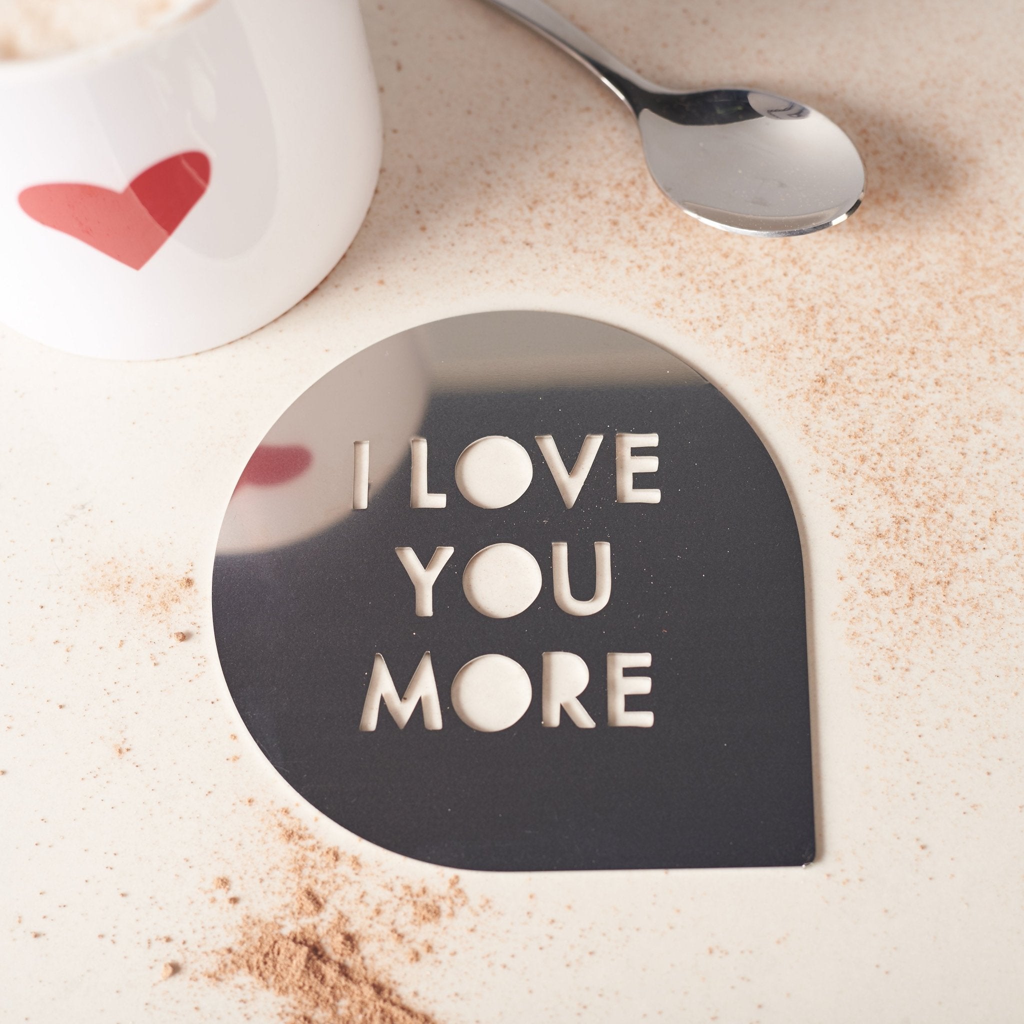 Oakdene Designs Food / Drink Personalised Couples Coffee Stencil Oakdene Designs Food / Drink Personalised Couples Coffee Stencil