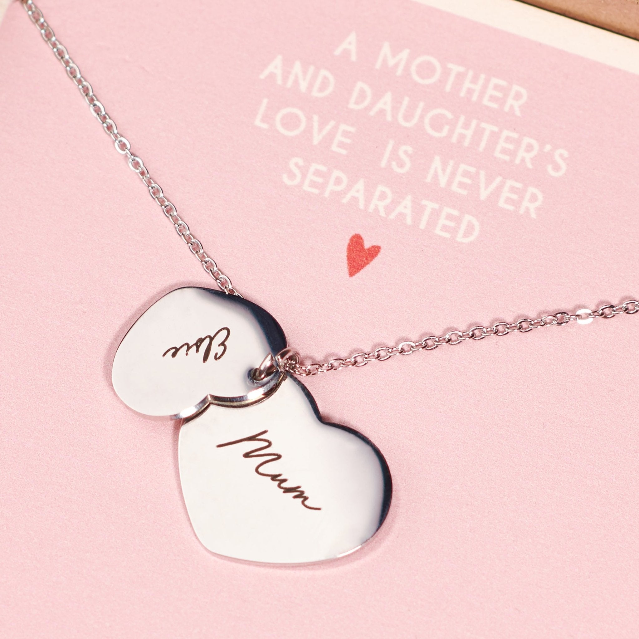 Oakdene Designs Jewellery Personalised Mother Daughter Heart Necklace Oakdene Designs Jewellery Personalised Mother Daughter Heart Necklace