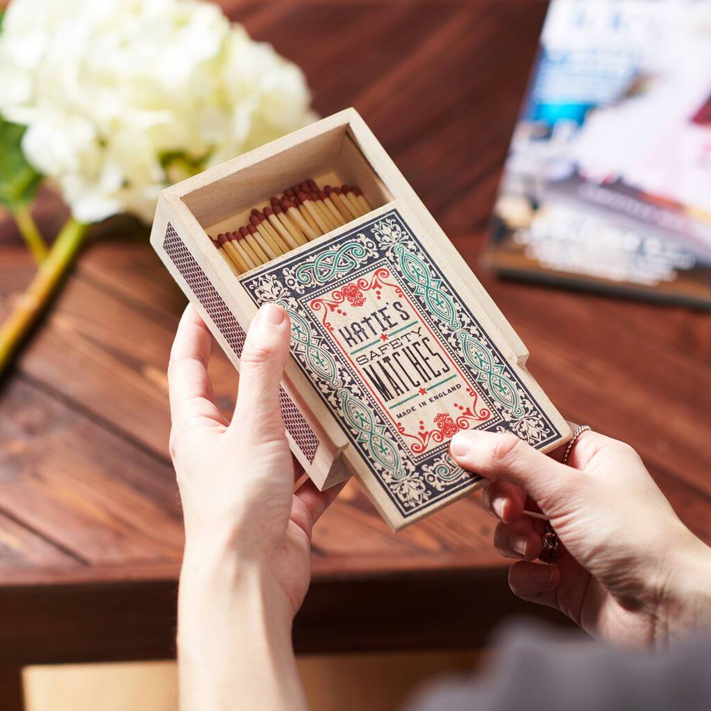 Oakdene Designs Keepsakes & Tokens Personalised Art Deco Style Large Matchbox Oakdene Designs Keepsakes & Tokens Personalised Art Deco Style Large Matchbox