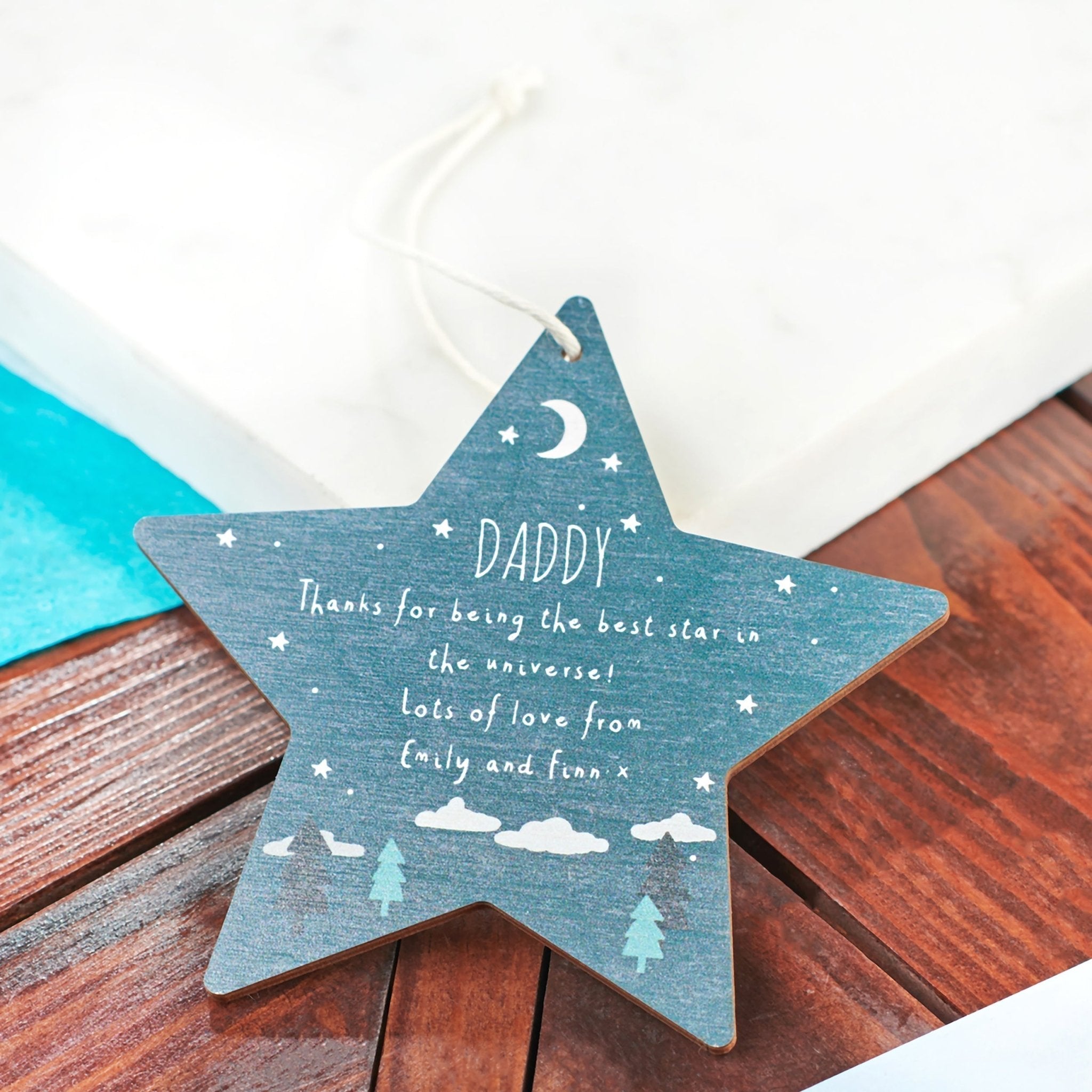 Oakdene Designs Keepsakes & Tokens Personalised Father's Day Wooden Star Keepsake Oakdene Designs Keepsakes & Tokens Personalised Father's Day Wooden Star Keepsake