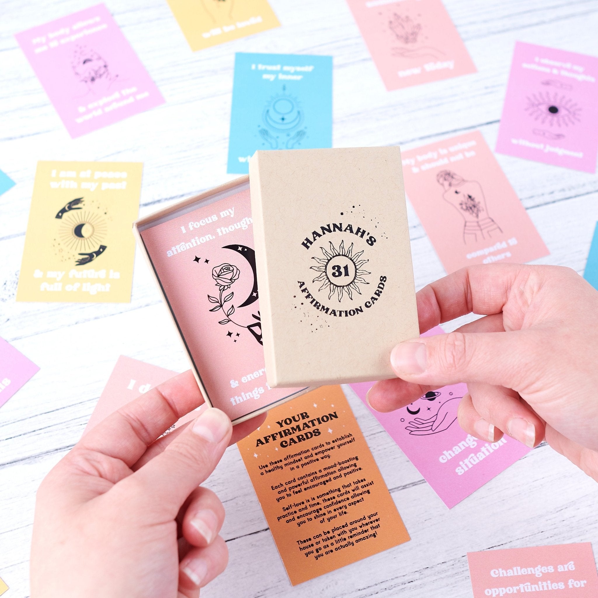 Oakdene Designs Keepsakes & Tokens Personalised Set Of Affirmation Cards Oakdene Designs Keepsakes & Tokens Personalised Set Of Affirmation Cards
