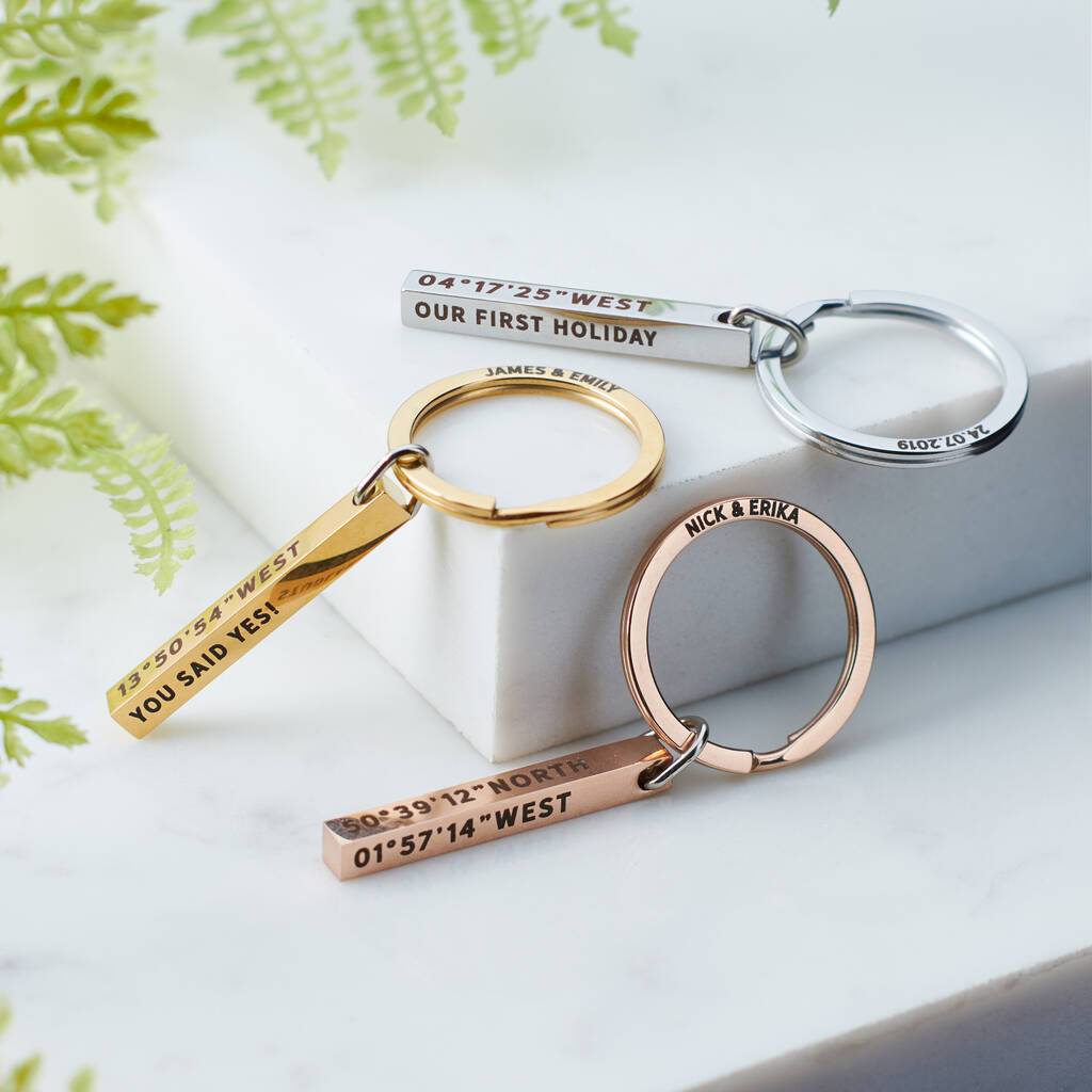 Oakdene Designs Keyrings Personalised Coordinates Keyring Oakdene Designs Keyrings Personalised Coordinates Keyring