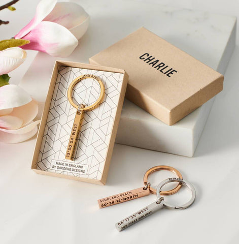 Oakdene Designs Keyrings Personalised Coordinates Keyring Oakdene Designs Keyrings Personalised Coordinates Keyring