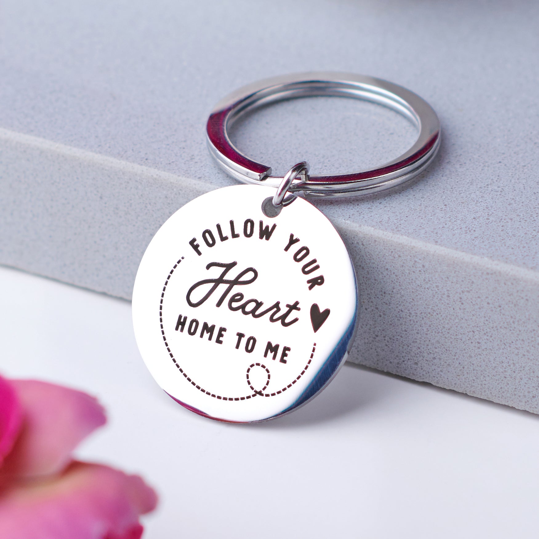 Oakdene Designs Keyrings Personalised Follow Your Heart Keyring Oakdene Designs Keyrings Personalised Follow Your Heart Keyring