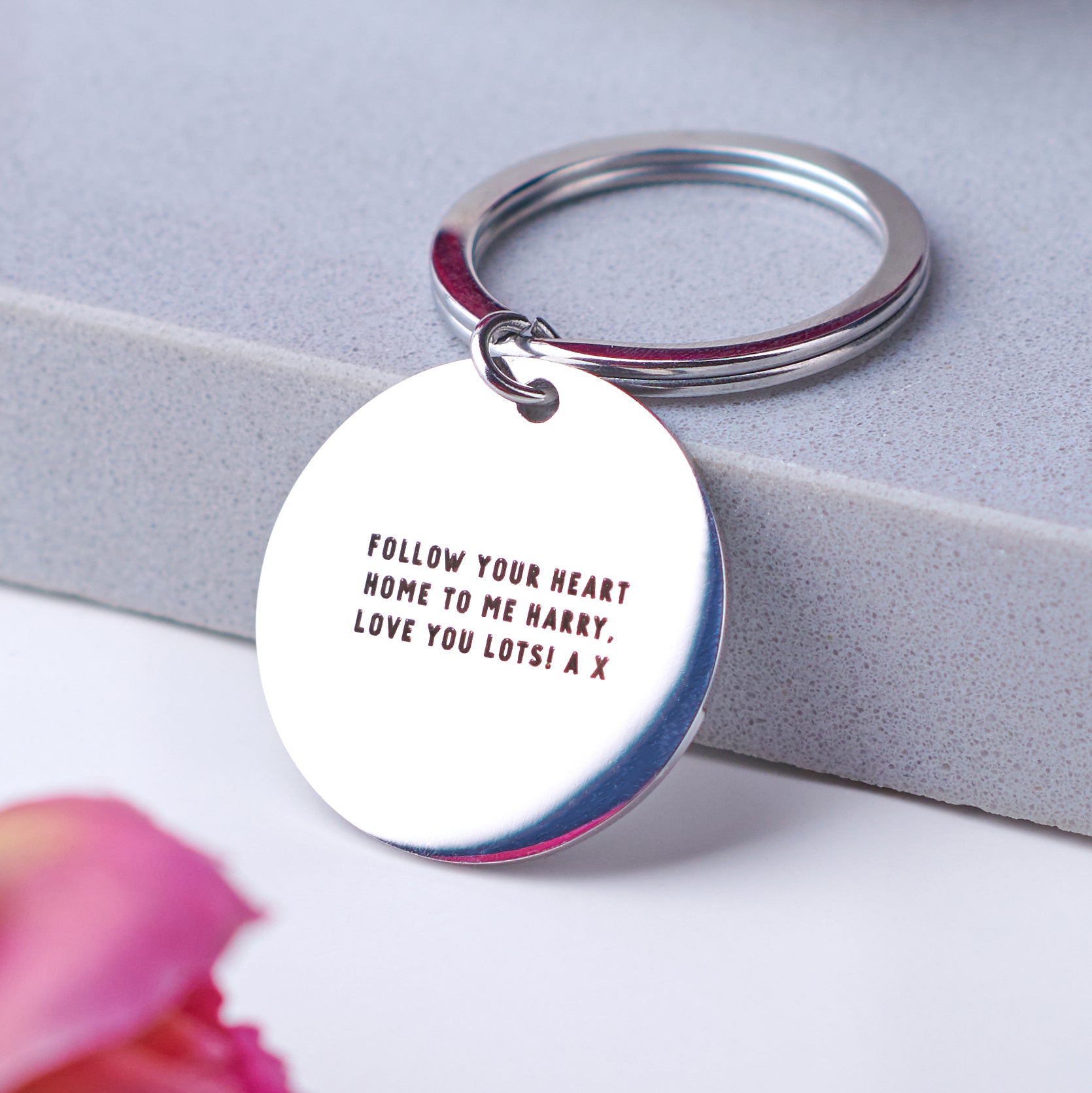 Oakdene Designs Keyrings Personalised Follow Your Heart Keyring Oakdene Designs Keyrings Personalised Follow Your Heart Keyring