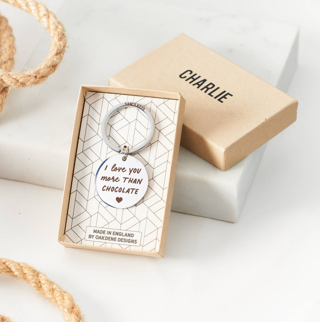 Oakdene Designs Keyrings Personalised I Love You More Than Metal Keyring Oakdene Designs Keyrings Personalised I Love You More Than Metal Keyring