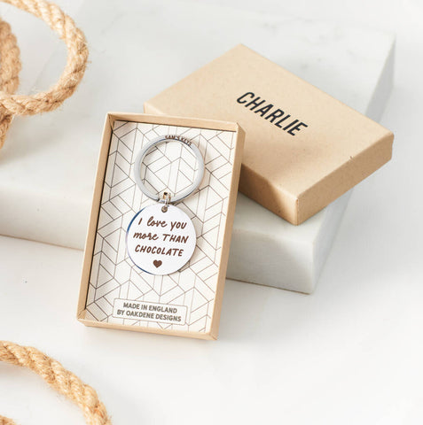Oakdene Designs Keyrings Personalised I Love You More Than Metal Keyring Oakdene Designs Keyrings Personalised I Love You More Than Metal Keyring