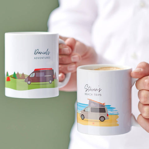 Oakdene Designs Mugs Personalised Camper Van Mug Oakdene Designs Mugs Personalised Camper Van Mug