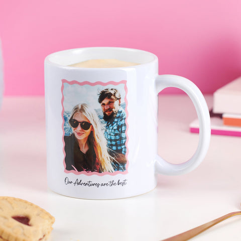 Oakdene Designs Mugs Personalised Wavy Photo Mug