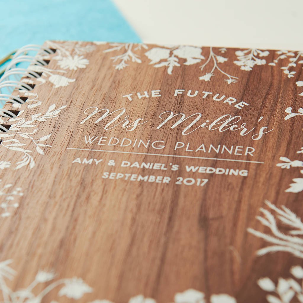 Oakdene Designs Notebooks Personalised Walnut Wedding Notebook Oakdene Designs Notebooks Personalised Walnut Wedding Notebook