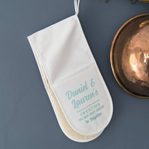 Oakdene Designs Oven Gloves Personalised Couple's Oven Gloves Oakdene Designs Oven Gloves Personalised Couple's Oven Gloves