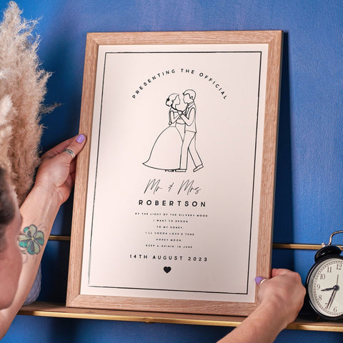 Oakdene Designs Prints Personalised Couples First Dance Wedding Print Oakdene Designs Prints Personalised Couples First Dance Wedding Print