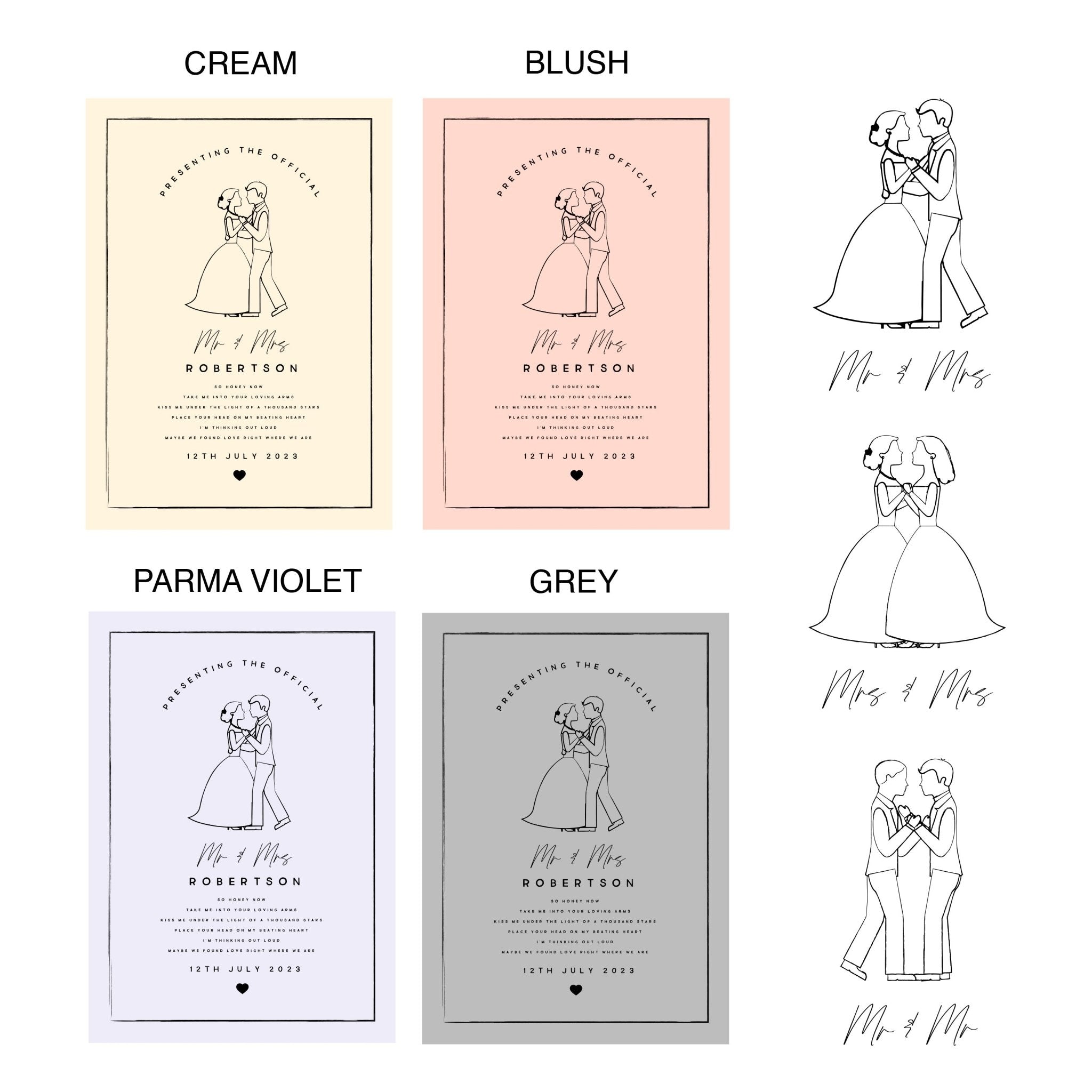 Oakdene Designs Prints Personalised Couples First Dance Wedding Print Oakdene Designs Prints Personalised Couples First Dance Wedding Print