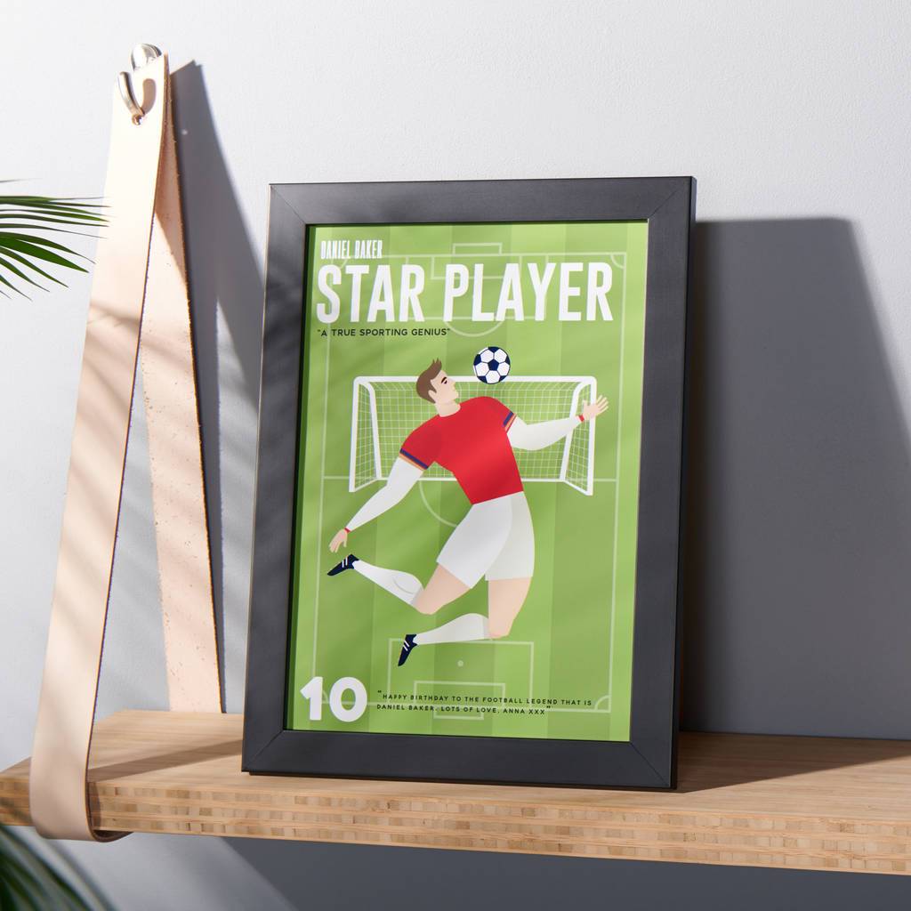 Oakdene Designs Prints Personalised Retro Style Football Print Oakdene Designs Prints Personalised Retro Style Football Print