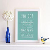 Oakdene Designs Prints Personalised Song Lyric Print