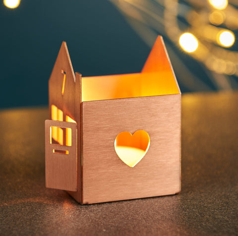 Oakdene Designs Tea Light Holder Personalised Metal House Tea Light Holder Oakdene Designs Tea Light Holder Personalised Metal House Tea Light Holder