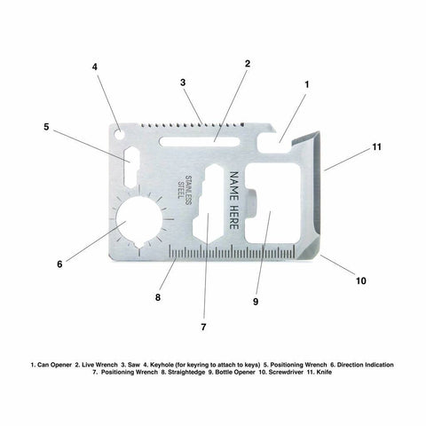 Oakdene Designs Wallet Cards Personalised Engraved Stainless Wallet Card Multi Tool Oakdene Designs Wallet Cards Personalised Engraved Stainless Wallet Card Multi Tool