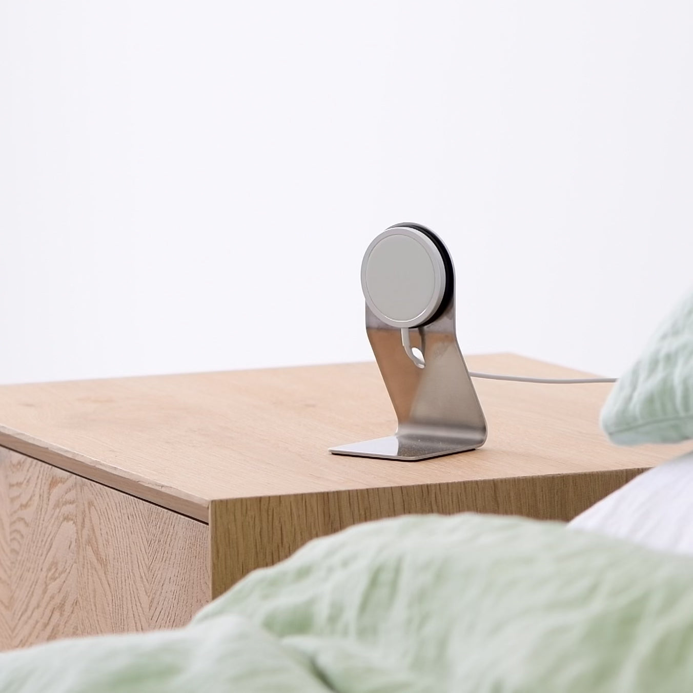 Nightstand Magsafe iPhone Dock | Stainless Steel