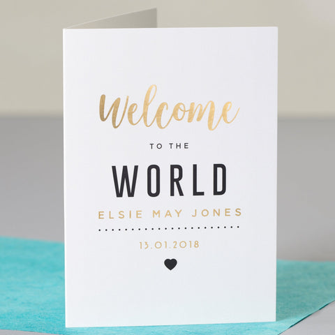 Oakdene Designs Cards Welcome New Baby Card