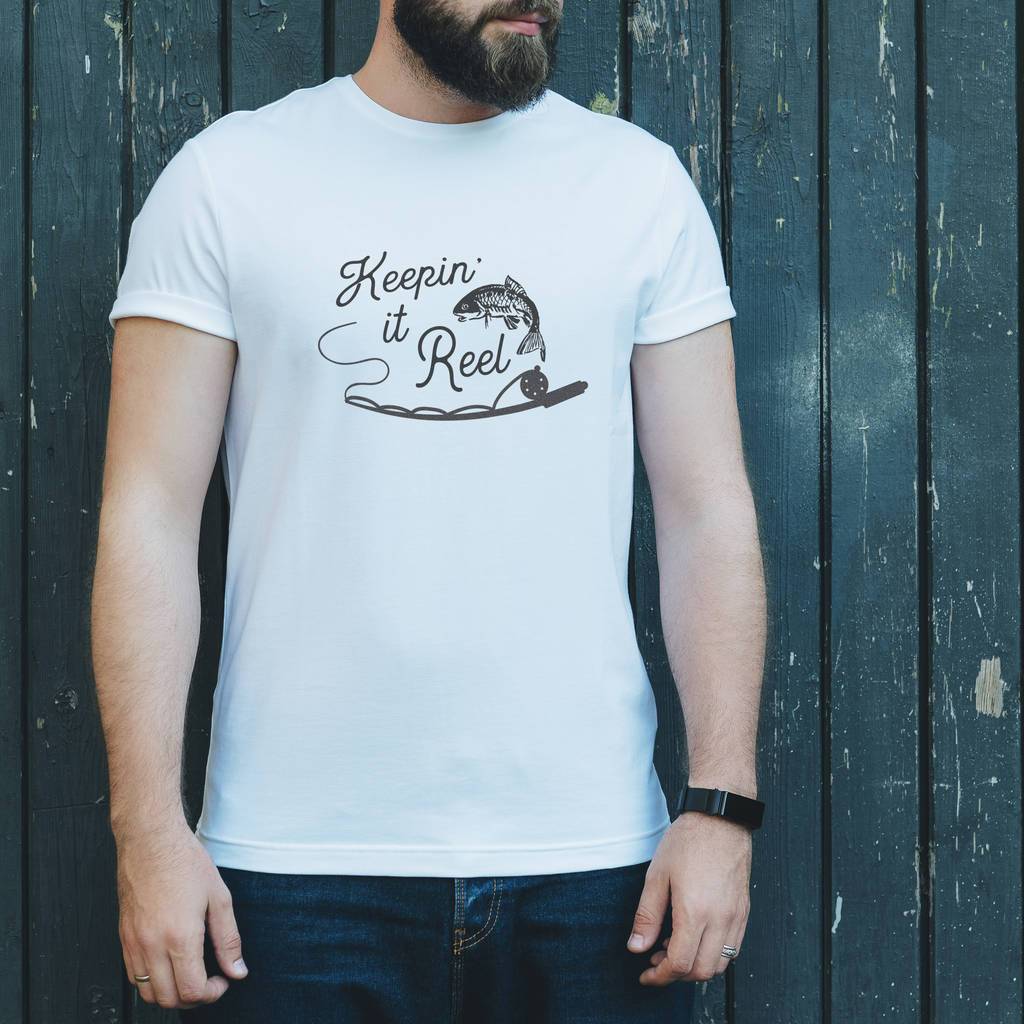 Men's Funny 'Keeping It Reel' Fishing T Shirt