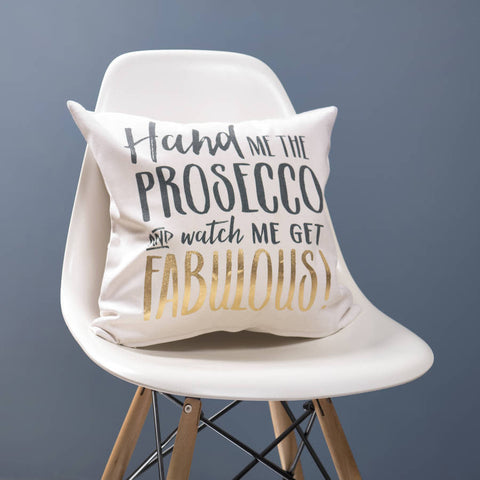 Oakdene Designs Cushions 'Hand Me The Prosecco' Gold Cushion