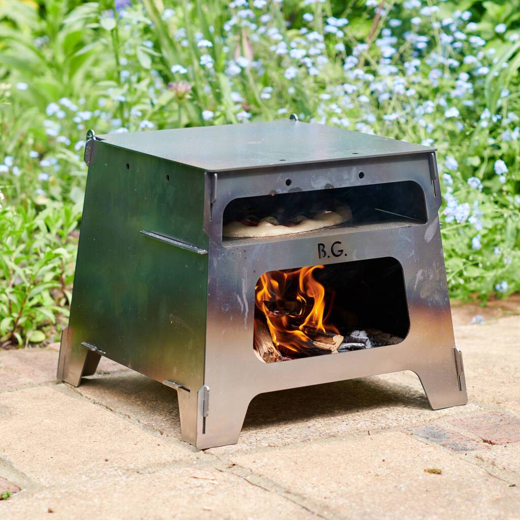 Oakdene Designs Fire Pit Personalised Slot Together Portable Pizza Oven