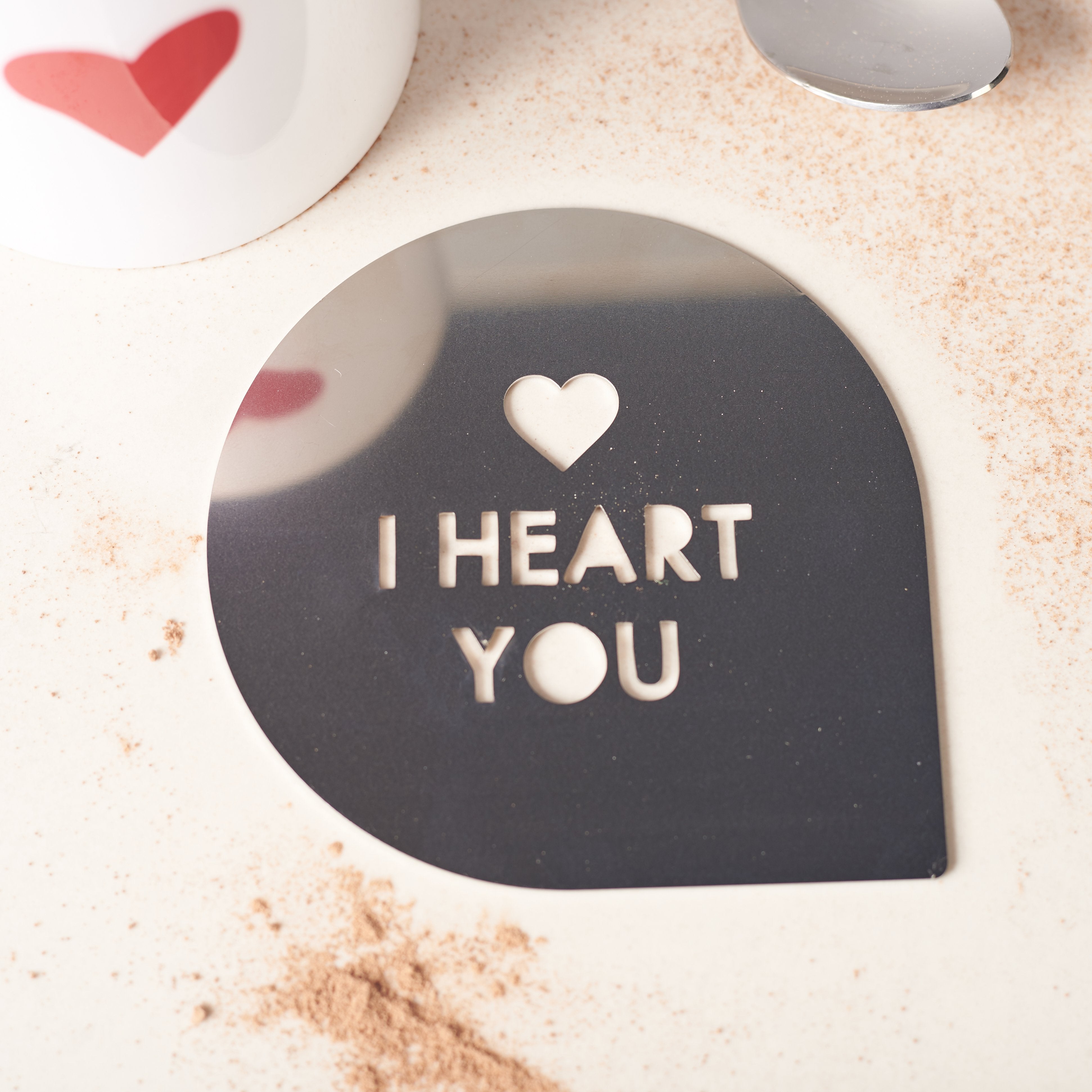 Oakdene Designs Food / Drink Personalised Couples Coffee Stencil