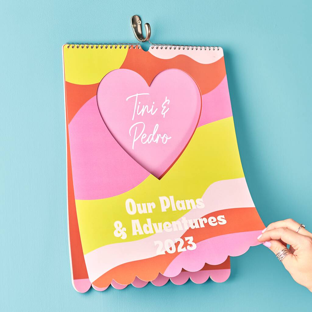 Oakdene Designs Home Decor Personalised Couples Wall Calendar