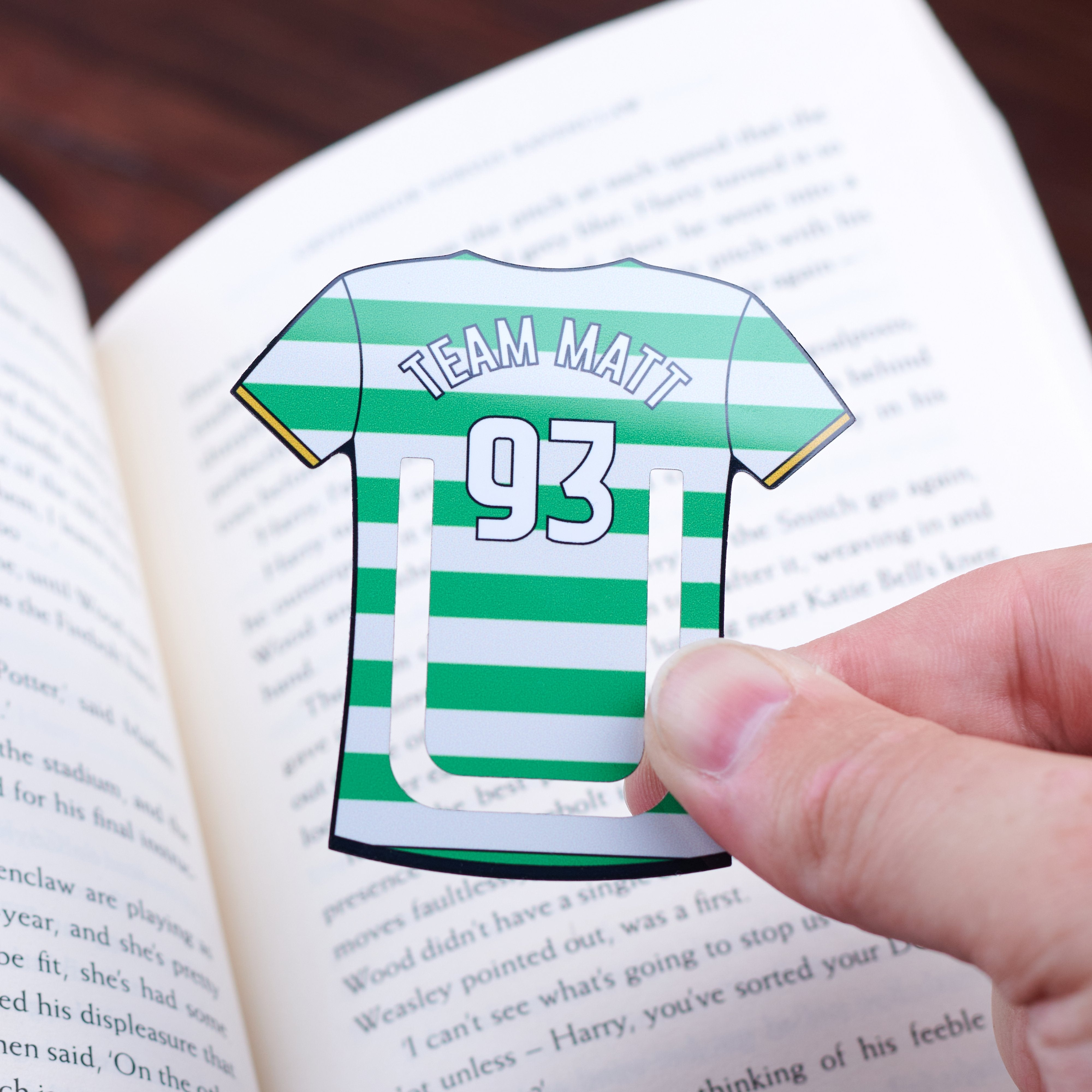 Oakdene Designs Keepsakes & Tokens Personalised Football Team Mini Bookmark