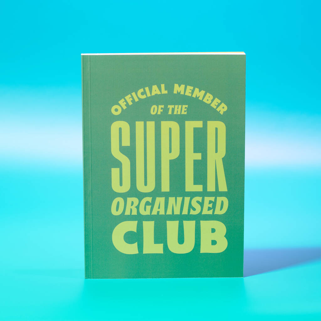 Oakdene Designs Notebooks Green The Super Organised Club Notebook