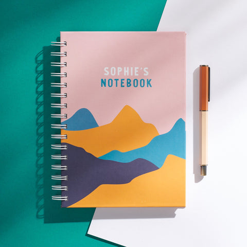 Oakdene Designs Notebooks Personalised Abstract Landscape Notebook